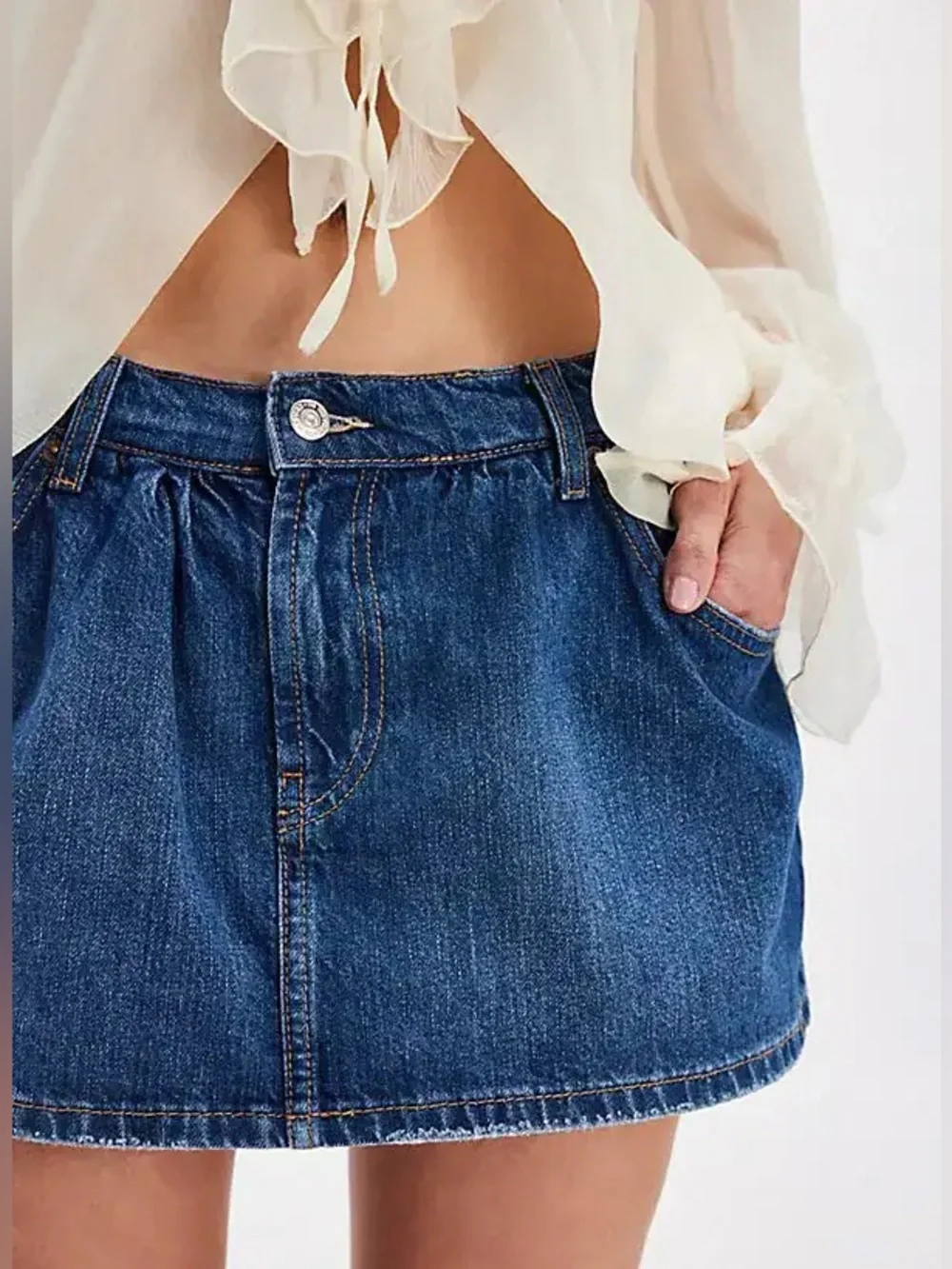 FREE PEOPLE We the Free Demi Denim Skort
